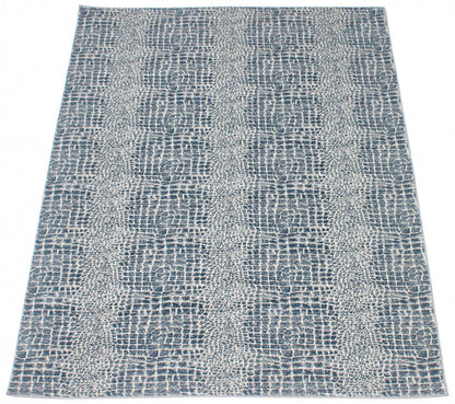 Carpette Kecia bleue/crème 3 pi 11 po x 5 pi 11 po|D86FCWM7