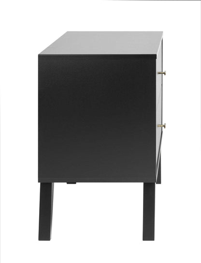 Milo 2-Drawer Nightstand - Noir|Table de nuit Milo à 2 tiroirs - noire
