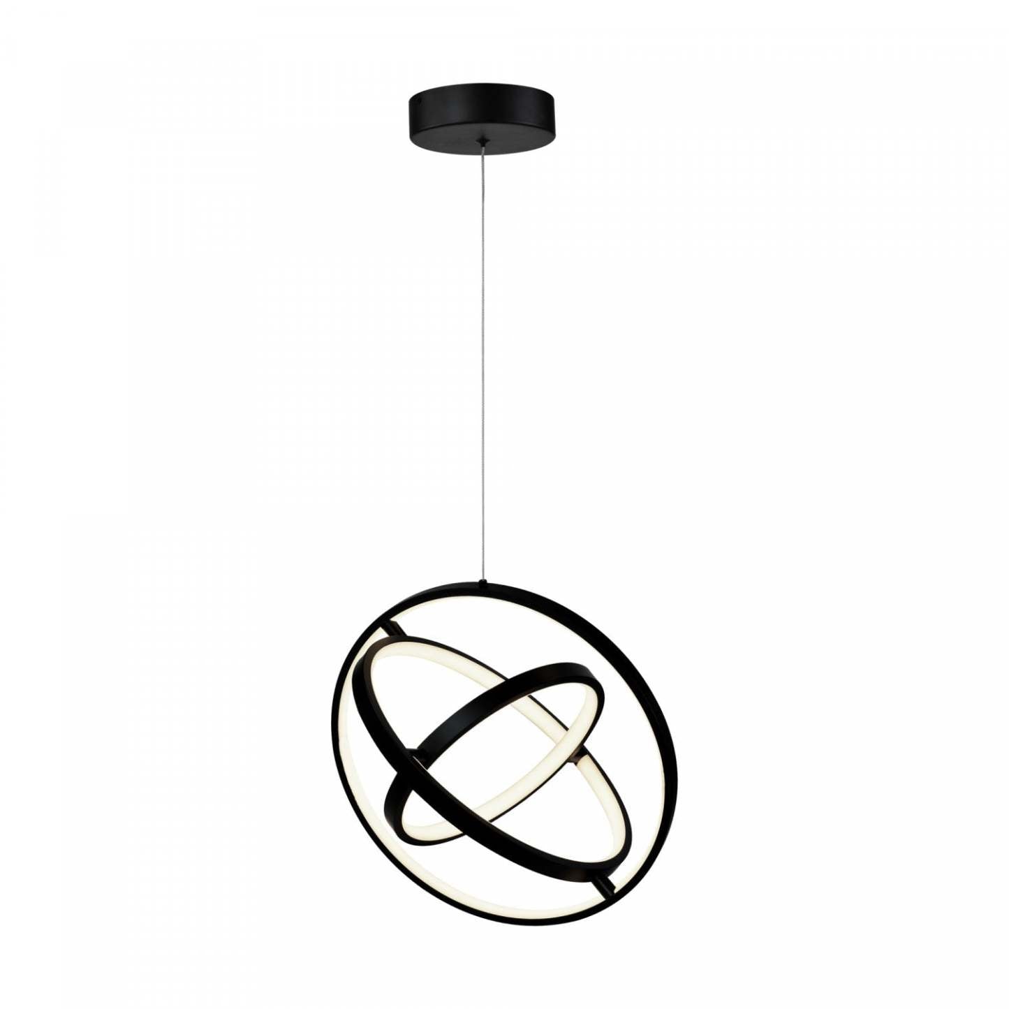 Sienna 30 W LED Noir Orb Suspension|Luminaire suspendu orbe Sienna noir à DEL de 30 W|D06H9XGA