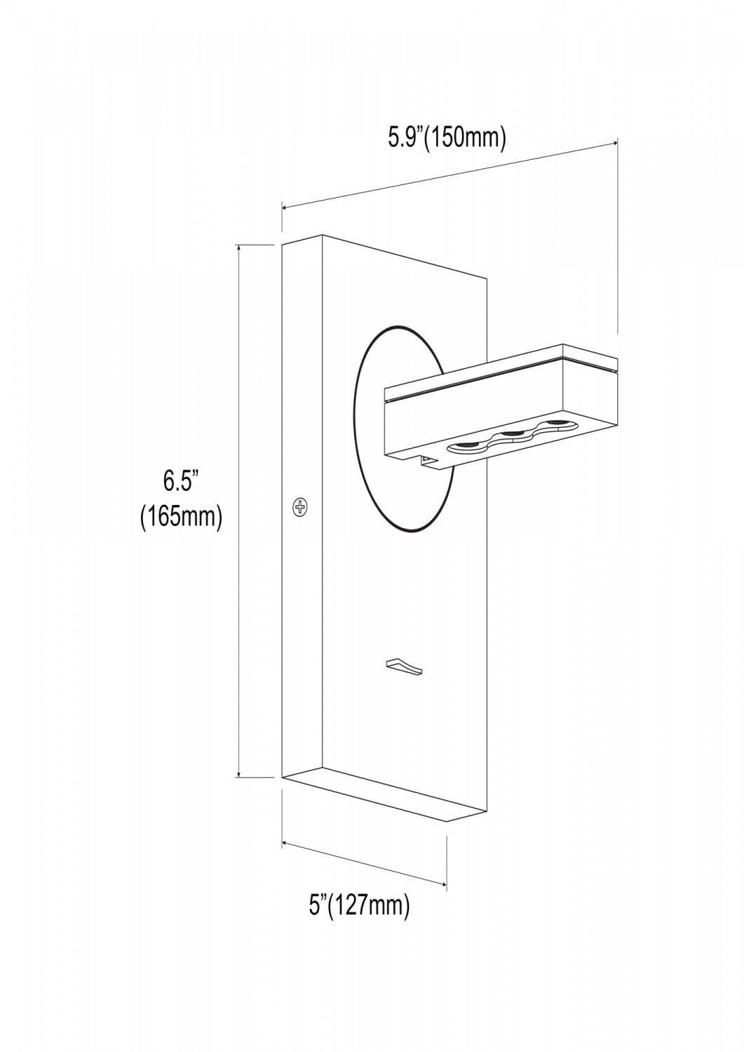Dainolite Wynne LED Reading Lamp Silver Finish|Lampe de lecture Wynne de Dainolite avec finition argentée et ampoule à DEL