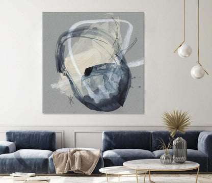 Œuvre d'art murale géante « Tandem Loops I » 54 x 54