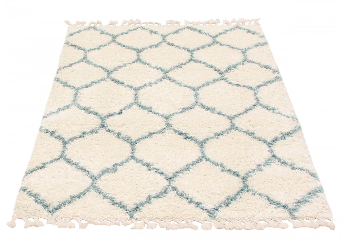 Helma Trellis Cream Shag 8'0 X 10'0 Area Rug|Carpette à poil long Helma Trellis crème 8 pi 0 po x 10 pi 0 po|D86F7MRL