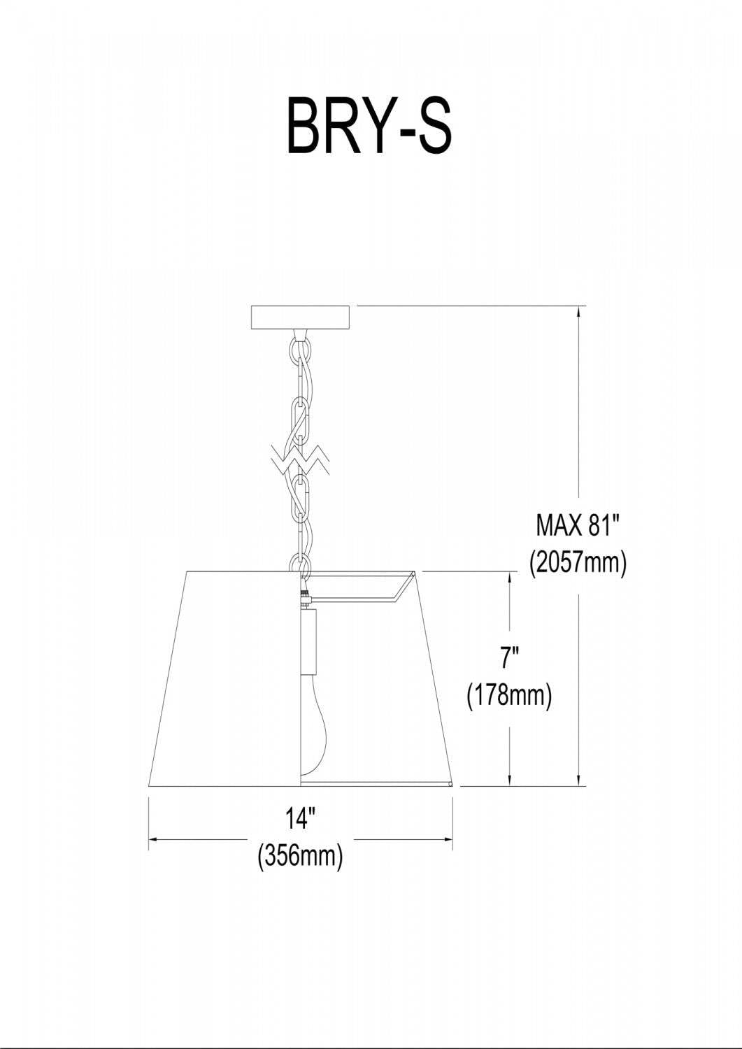 Dainolite Brynn 1 Light Pendant Small Black Finish White Shade Lamp|Petit luminaire suspendu Brynn de Dainolite avec abat-jour blanc, fini noir et 1 ampoule