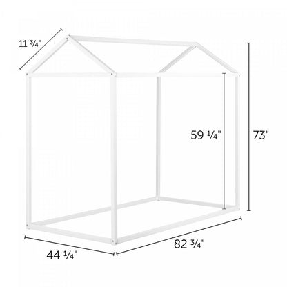 Lit double Sweedi - Blanc pur | Sweedi Maison de Lit Simple - Blanc solide | D83GDZPB