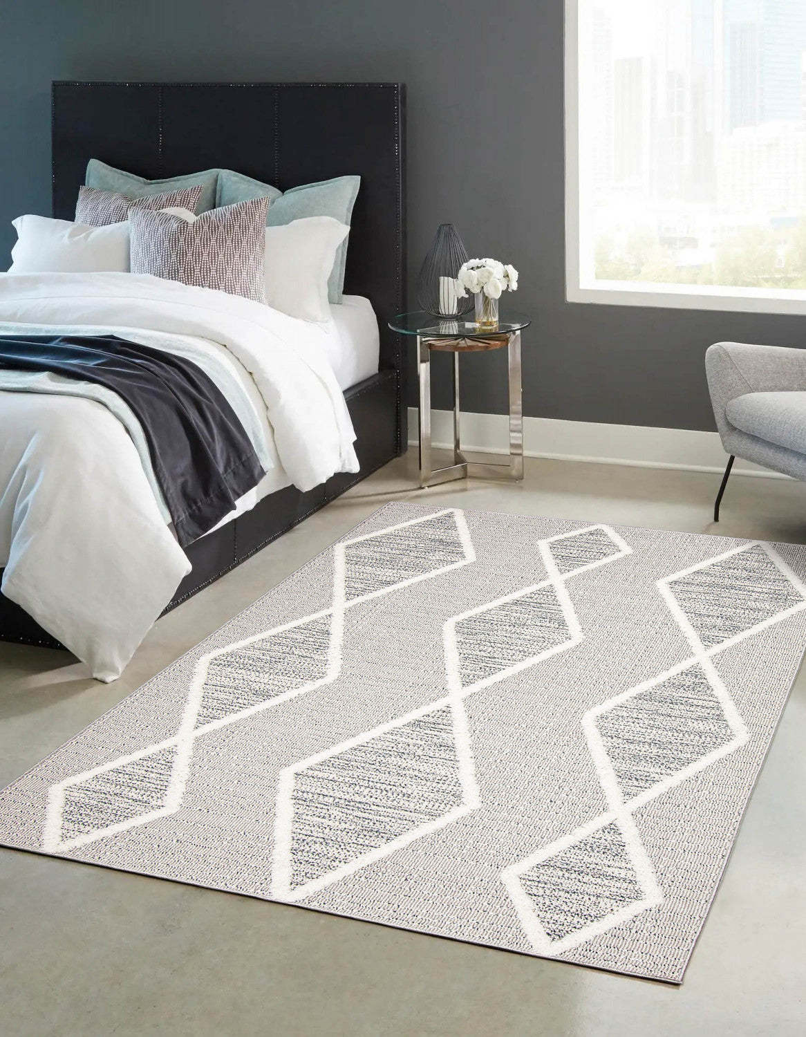 Tapis Ebba gris - 8'0 x 10'0|Carpette Ebba grise - 8 pi 0 po x 10 pi 0 po|D86F7CYE