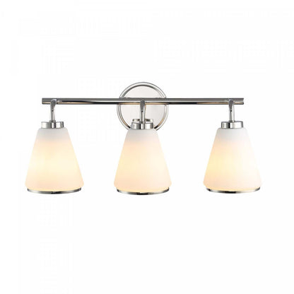 Zoey 3 Light Bathroom Vanity, Polished Nickel Lamp | Meuble-lavabo Zoey à 3 lampes, nickel poli