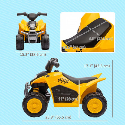 Qabaquad Cat Sous Licence Pour Enfants, Voiture Electrique 6 V Pour Enfants Alimentée Par Batterie Avec Klaxon, Bouton S