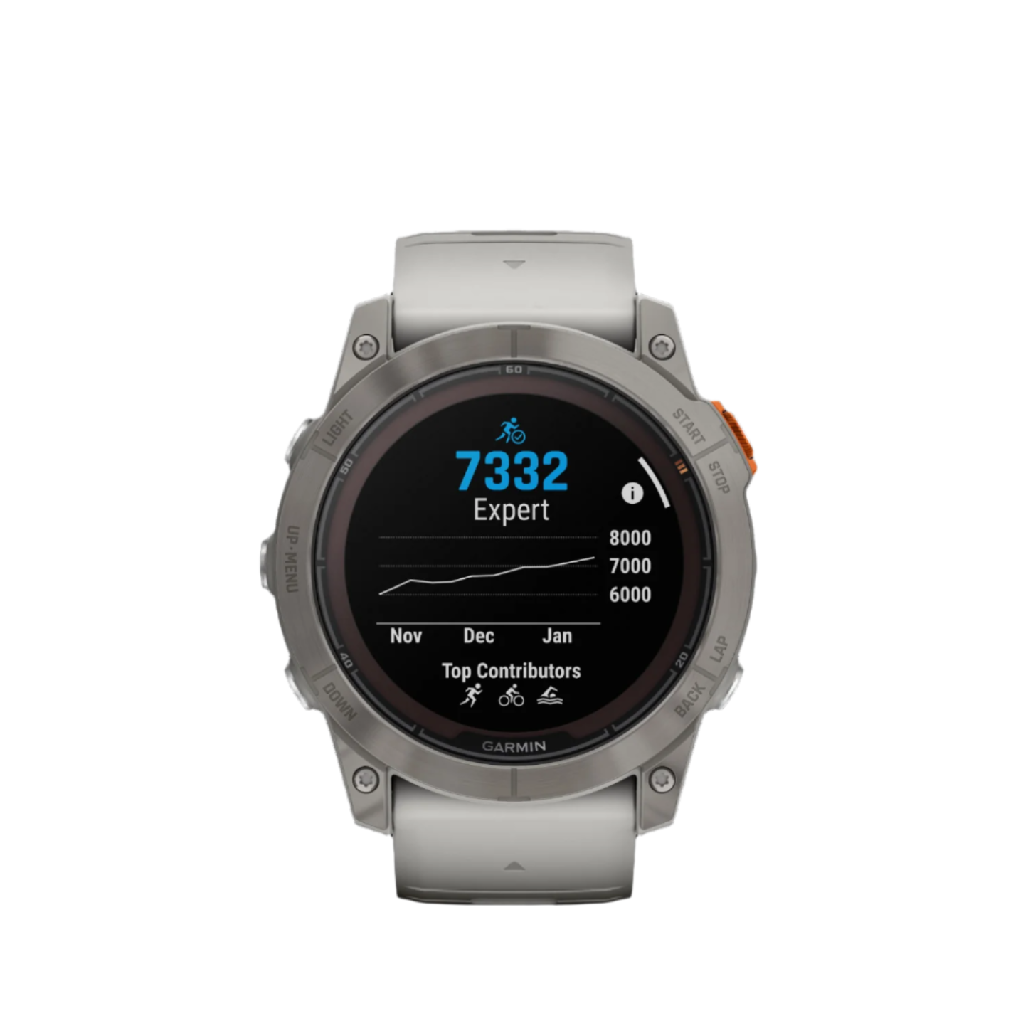 Garmin Fenix® 7x Pro Gps Smartwatch - Suivi De La Santé Avec Chargement Solaire, 51 Mm - Titane/orange