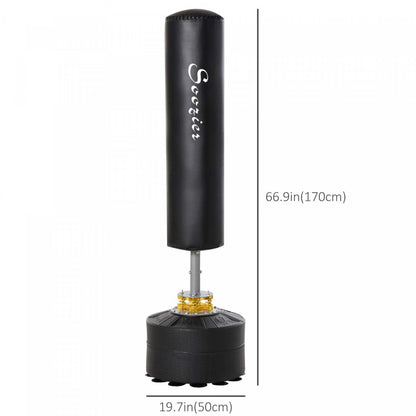 Soozier Sac de frappe autonome avec base lestée et hauteur réglable