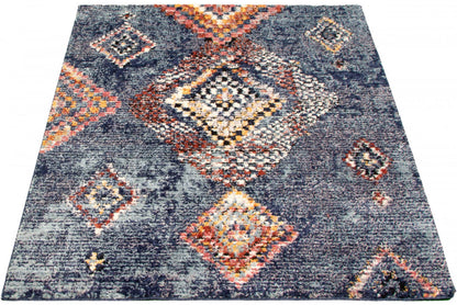 Tapis Makondo Mosaique Bleu - 8'0 x 10'0|Carpette Makondo Mosaique bleu - 8 pi 0 pox 10 pi 0 po| D28A2LUF