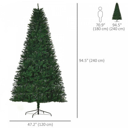 Homcom Arbre De Noël Artificiel De 8 Pieds Avec 1499 Branches