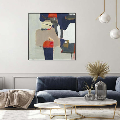 Orange Crush V9 Canvas Framed Black 20x20 Wall Art|Œuvre d'art murale sur toile encadrée noire « Orange Crush V9 » 20 x 20