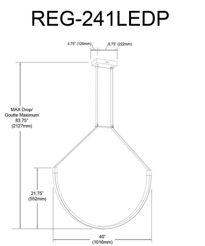 Dainolite Regan LED Suspension 50w Laiton Vieilli Blanc Silicone Diffuseur Lampe|Luminaire suspendu Regan de Dainolite en silicone blanc qui diffuse la lumière, avec fini laiton vieilli et ampoule à DEL de 50 W
