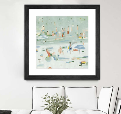 Summer Confetti Ii Matted and Framed Black 36x36 Wall Art|Œuvre d'art murale encadrée noire et mate « Summer Confetti Ii » 36 x 36