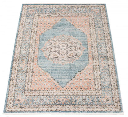 Tapis Zarita Bleu 6'7 X 9'6 Tapis|Carpette Zarita bleue 6 pi 7 po x 9 pi 6 po|D86FSMZU