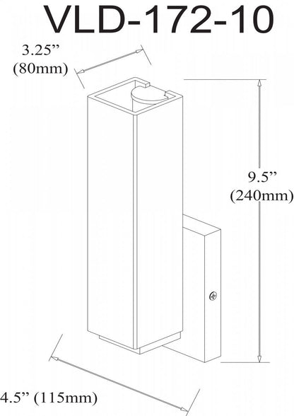 Applique murale Vonte de Dainolite 12w en noir mat avec lampe en verre blanc