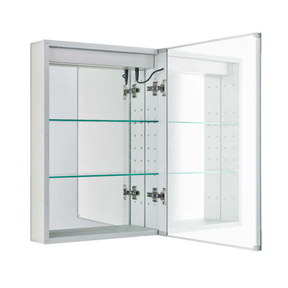 Stapik LED Medicine Mirror Cabinet - Silver|Armoire à pharmacie Stapik avec miroir et DEL - argentée