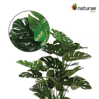 Monstera artificiel de 47 po en pot noir | Monstera artificiel de 47 po en pot noir | D10H7H54