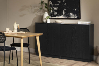 Armoires d'appoint Arum à 2 portes - Chêne noir | Armoires décoratives Arum à 2 portes - chêne noir