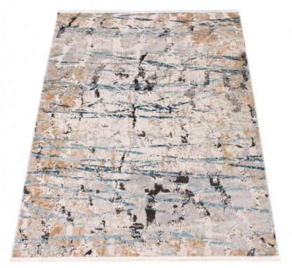 Tahi Blue, Grey, Taupe Rug 3'11 X 5'11 Area Rug|Tapis Tahi gris, bleu taupe 3 pi 11 po x 5 pi 11 po|D86FXX3G