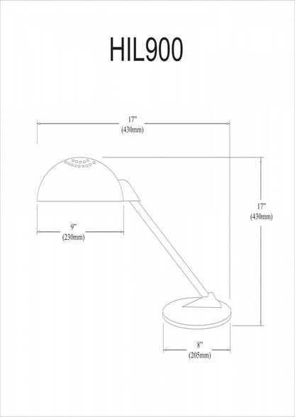 Lampe de bureau de Dainolite avec finition noir mat