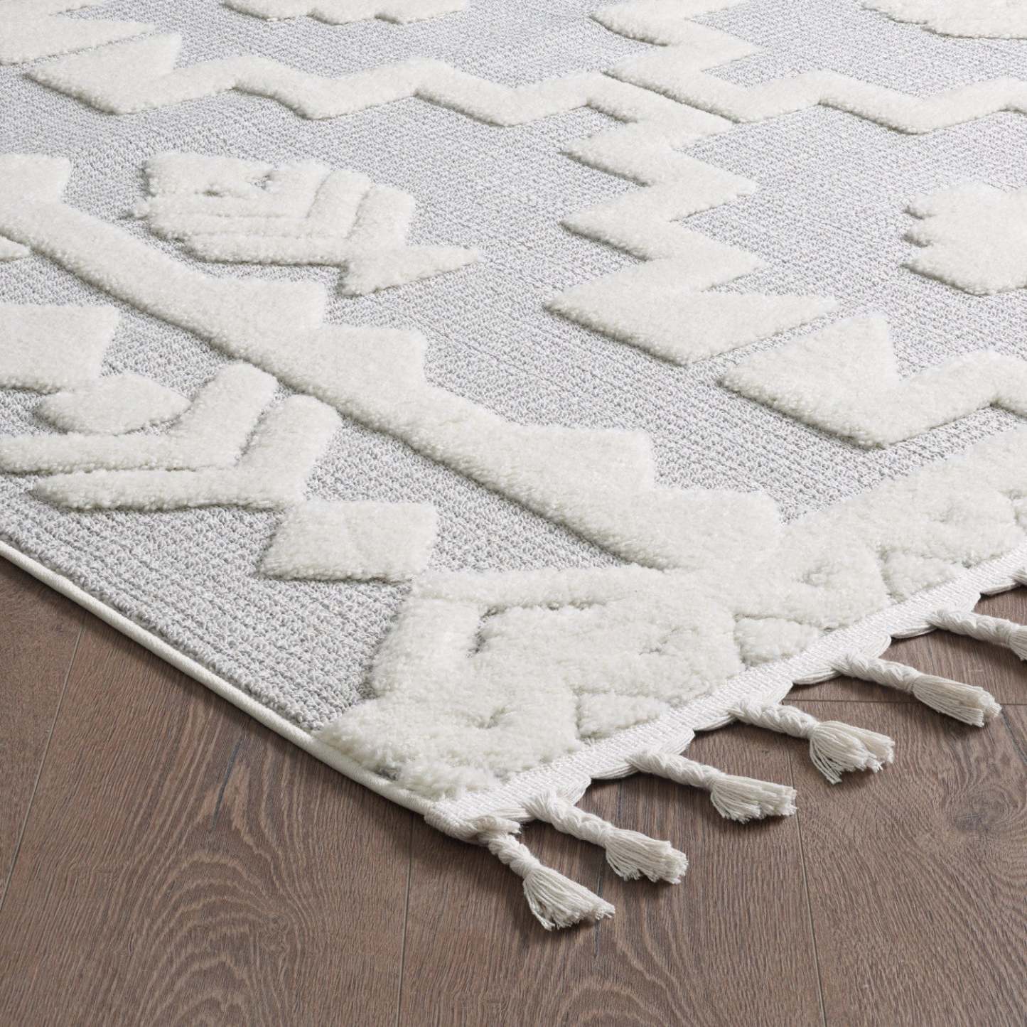 Tapis à poils longs Quinto Tres marocain - 6'3 x 9'|Carpette à poil long Quinto Tres marocain - 6 pi 3 po x 9 pi