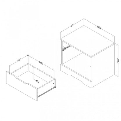 Table de nuit Holland - chêne noir|Holland Nightstand - Black Oak