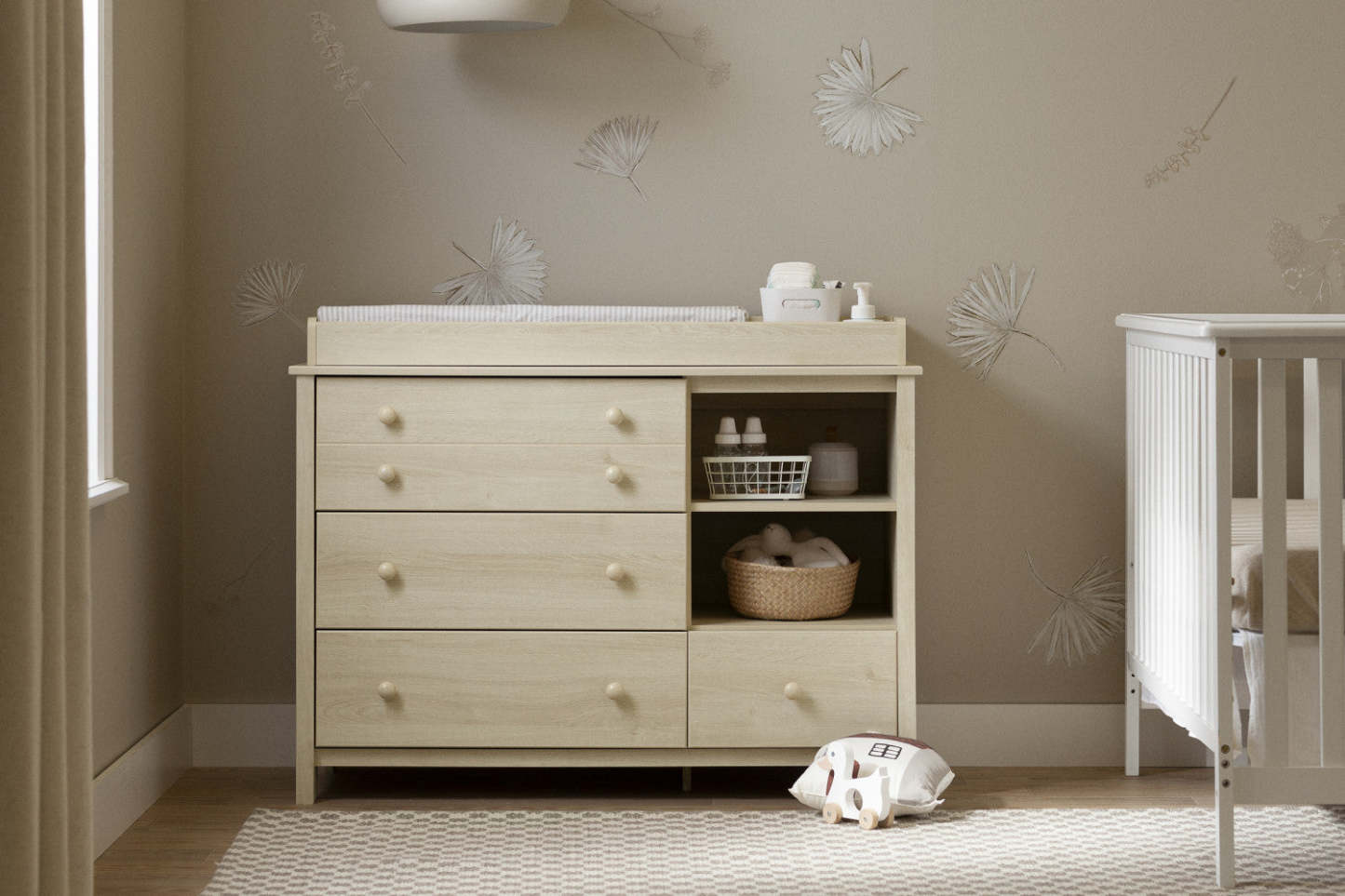 Table à langer Little Smileys - Chêne blanchi|Table à langer Little Smileys - chêne blanc