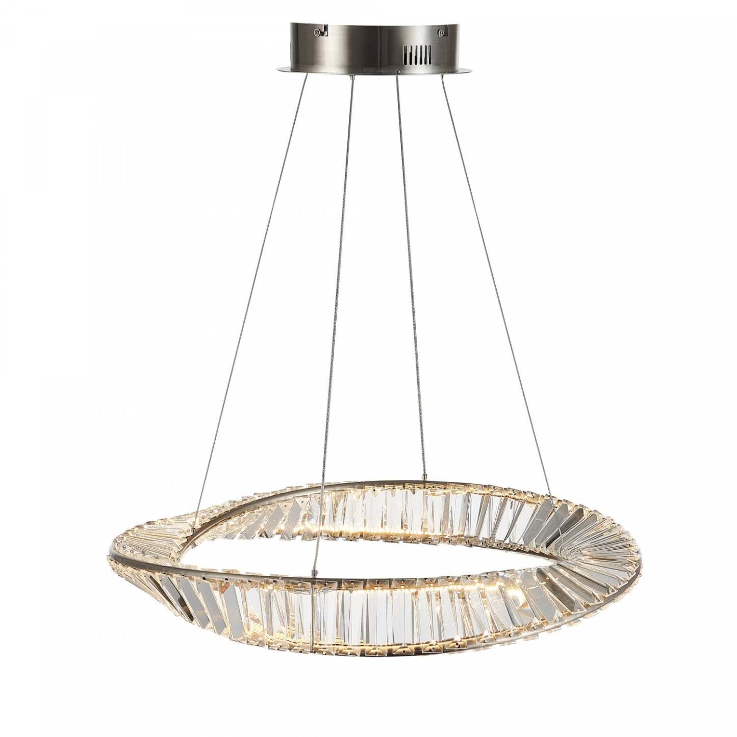 Stella 25 W LED Nickel Satiné Suspension|Luminaire suspendu Stella nickel satiné à DEL de 25 W|D06HNRZV