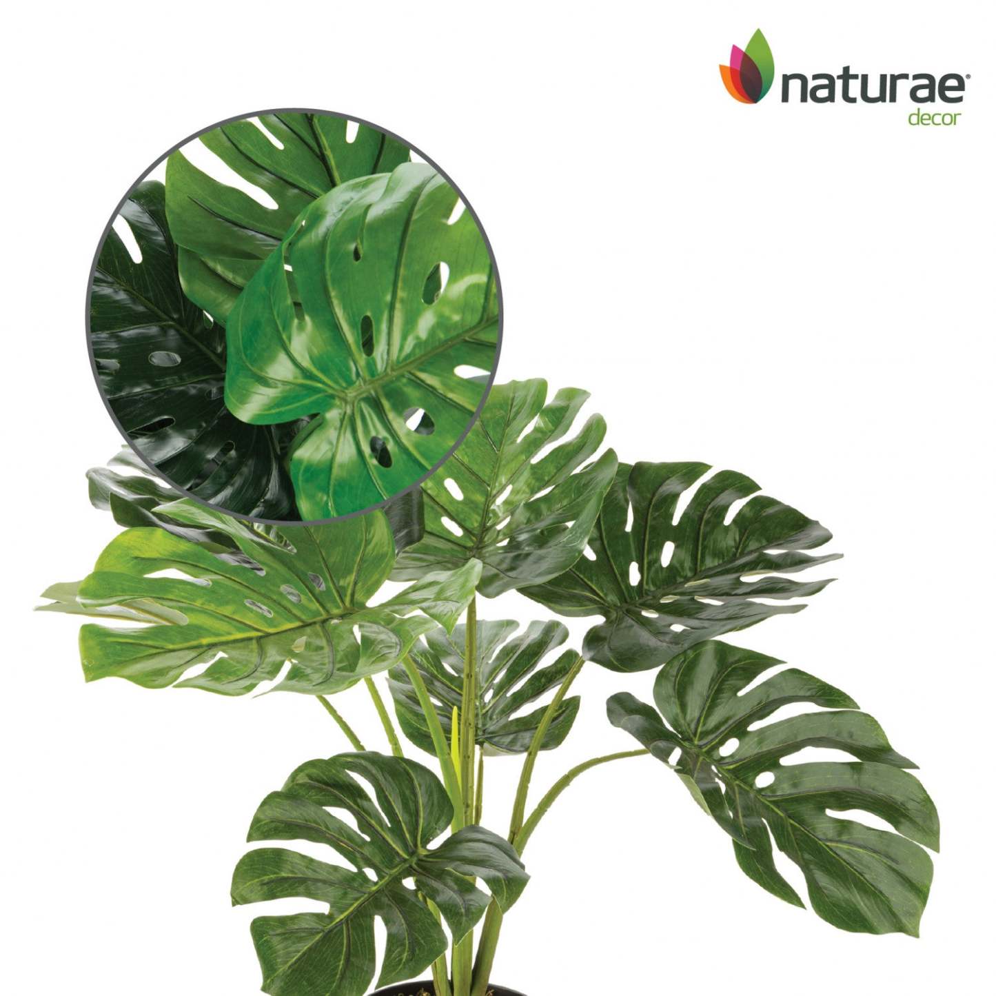 Artificiel 23 Monstera en pot noir | Monstera artificiel de 23 po en pot noir | D10H0AV9