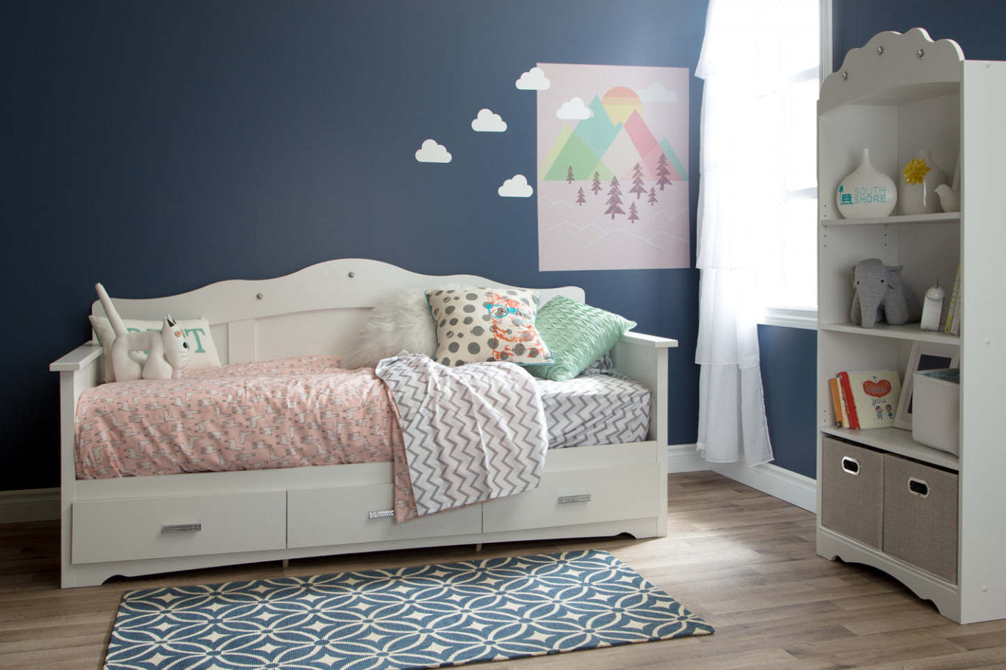 Lit de repos Tiara avec rangement - Blanc pur | Tiara Lit Divan Avec Rangement - Blanc Solide