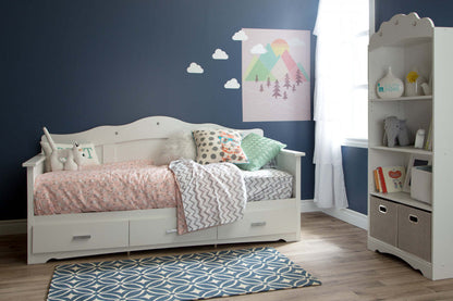 Lit de repos Tiara avec rangement - Blanc pur | Tiara Lit Divan Avec Rangement - Blanc Solide