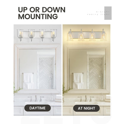 Appliques murales modernes à 3/4/5/6 lumières au-dessus du miroir pour salle de bain