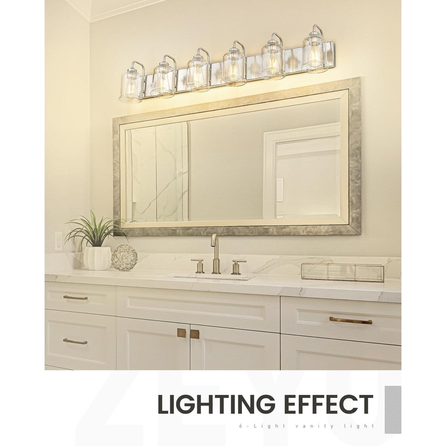 Appliques murales modernes à 3/4/5/6 lumières au-dessus du miroir pour salle de bain