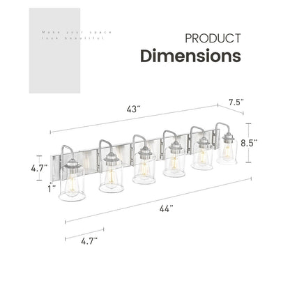 Appliques murales modernes à 3/4/5/6 lumières au-dessus du miroir pour salle de bain
