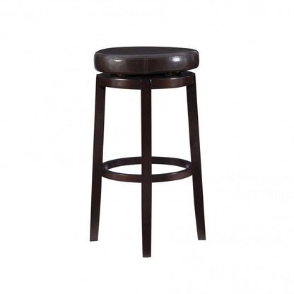Tabouret de bar Maya en simili cuir - Marron|Tabouret bar Maya en similicuir - brun