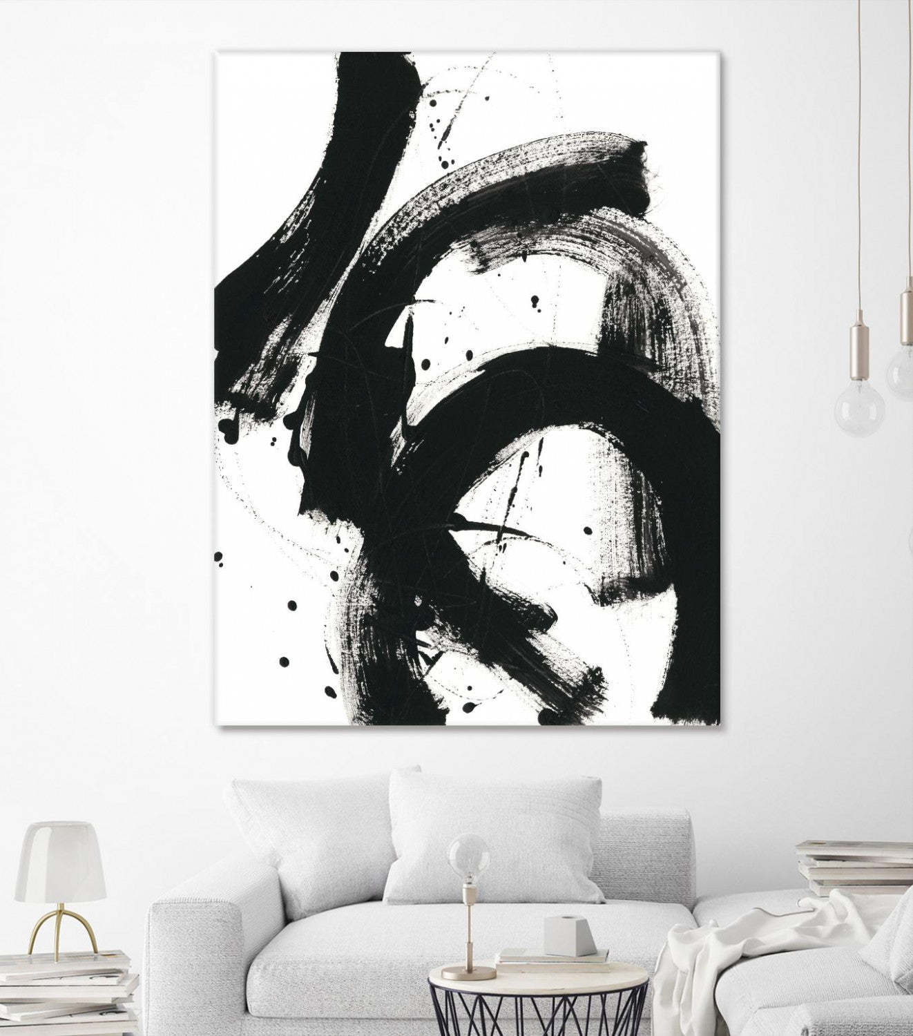 Œuvre d'art murale géante « Onyx Gesture II » 72 x 54