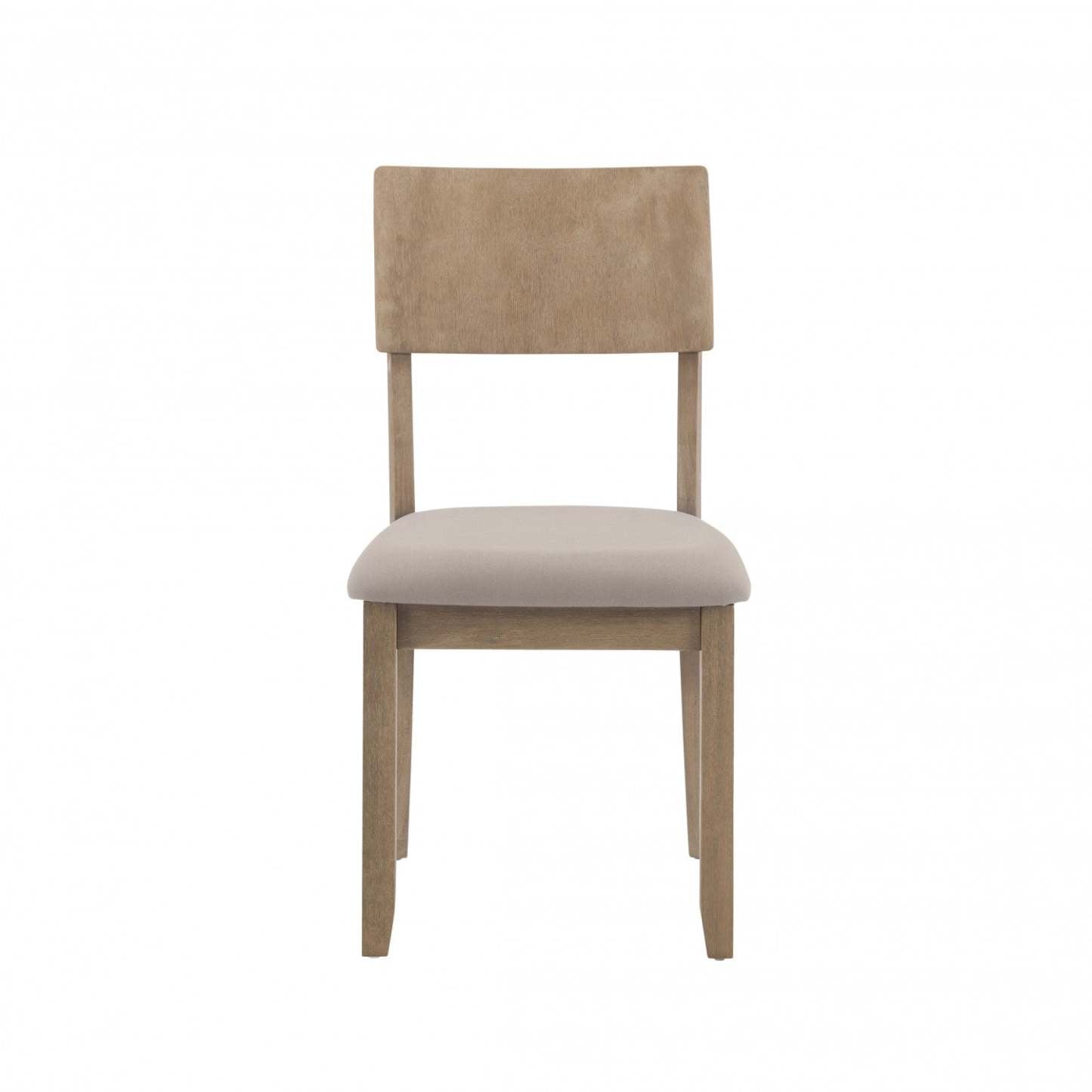 Chaise de salle à manger en tissu d'apparence lin gris Jorissen - Ensemble de 2|Chaise de salle à manger Jorissen en tissu d'apparence lin gris - ensemble de 2