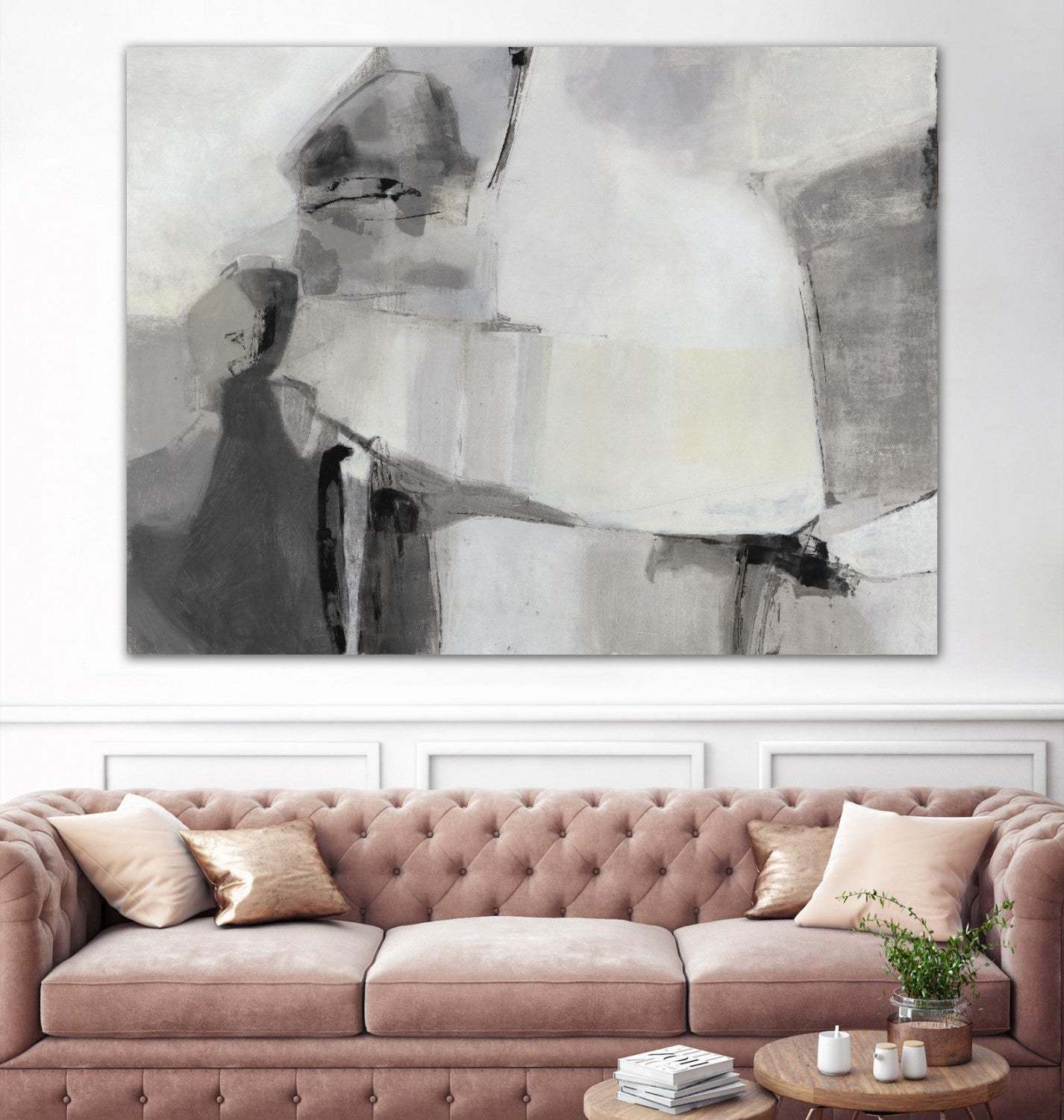 Œuvre d'art murale géante « Black Rover » 72 x 54