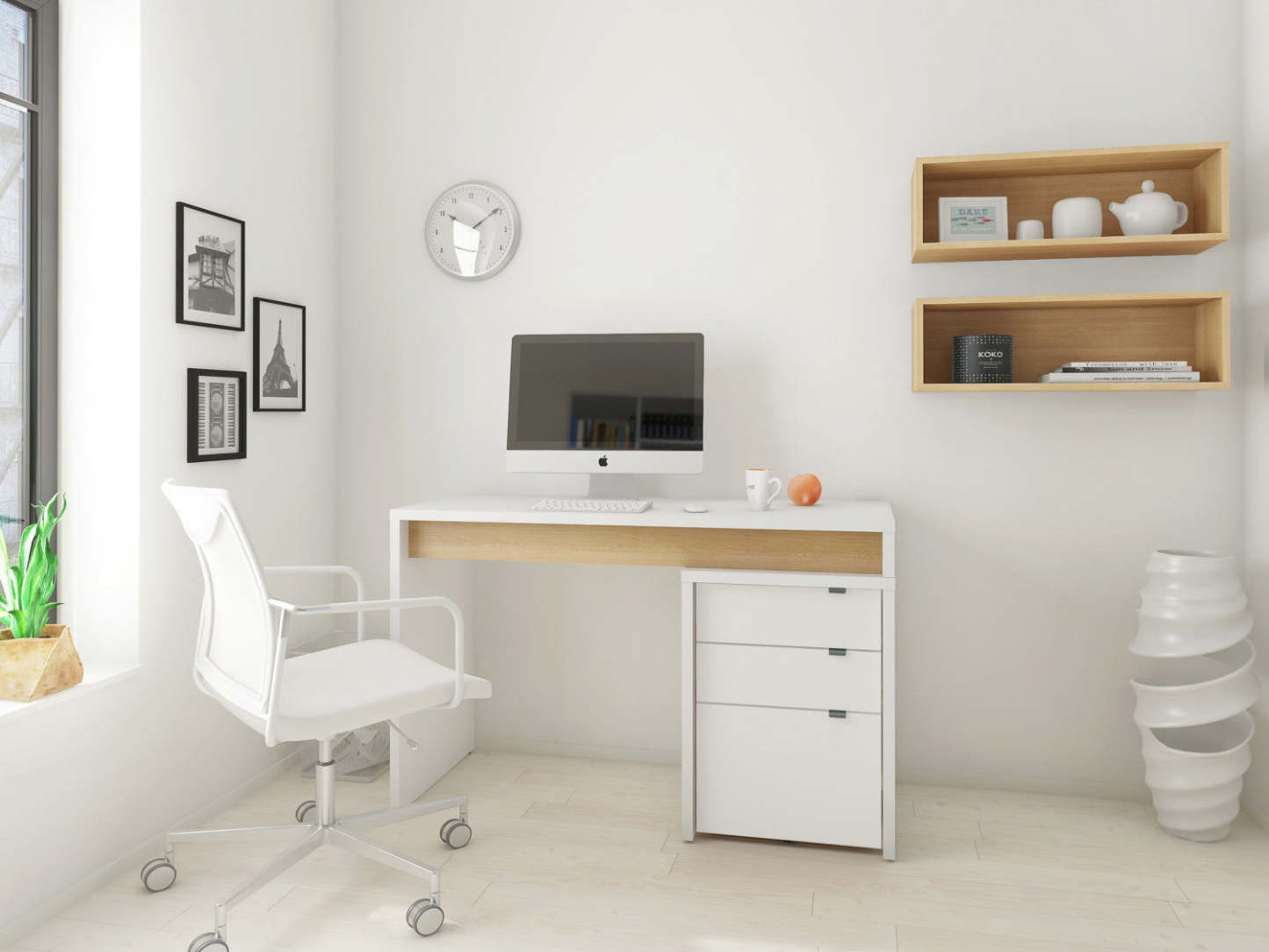 Classeur Nordika - Blanc | Classe Nordika - blanc | D08HUSWR