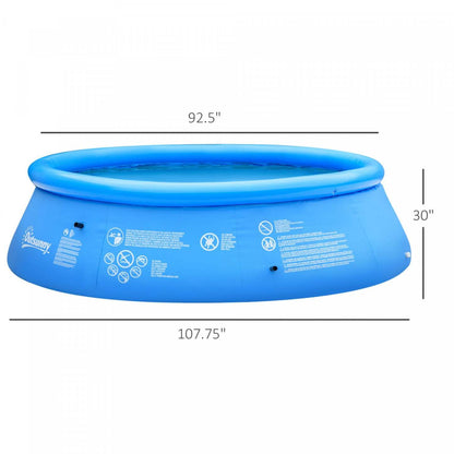Outsunny Piscine Gonflable Taille Familiale Piscine Ronde Gonflable Avec Pompe Manuelle Pour K|Outsunny Piscine Gonflable Familiale 104 X 30 Avec Pompe Manuelle Pour Enfants, Adultes, Extérieur