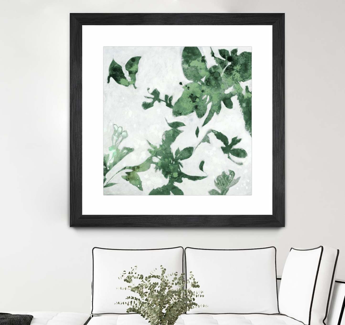 Œuvre d'art murale encadrée noire « High Flying I » 36 x 36