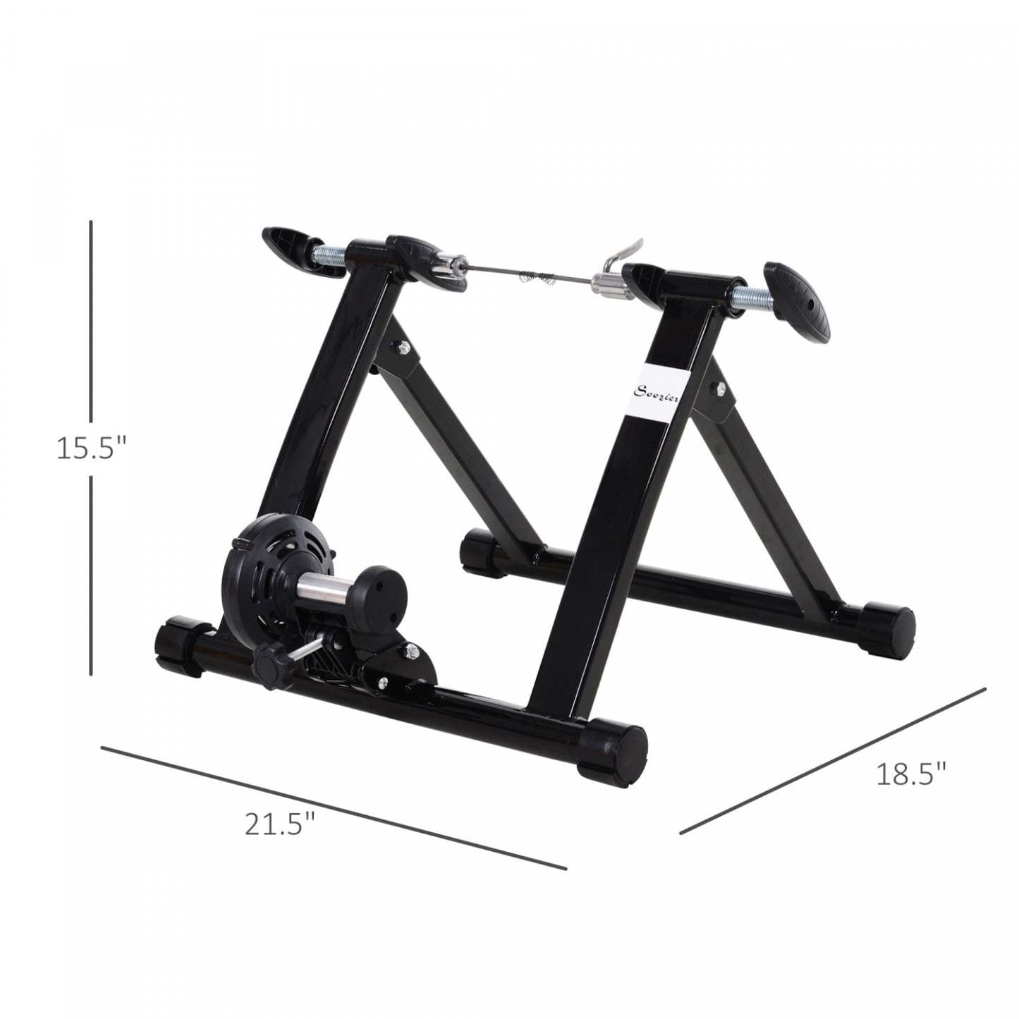Soozier Velo Interieur Pliable, Support de Vélo Stationnaire pour Exercice, 26-28 &amp; 700c Wh|Soozier Velo Interieur Pliable Magnetique Entraineur D'exercice Convertisseur Velo Support D'entrain