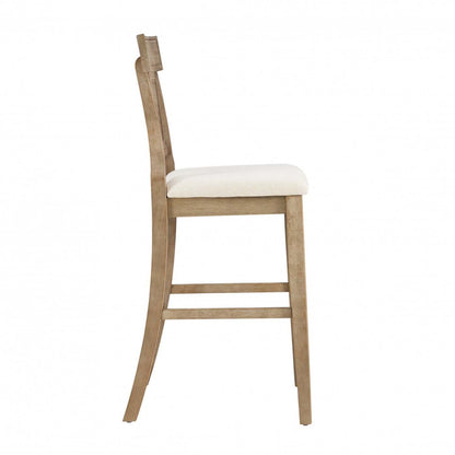 Tabouret de bar en tissu Rylan - Naturel|Tabouret de bar Rylan en tissu - naturel