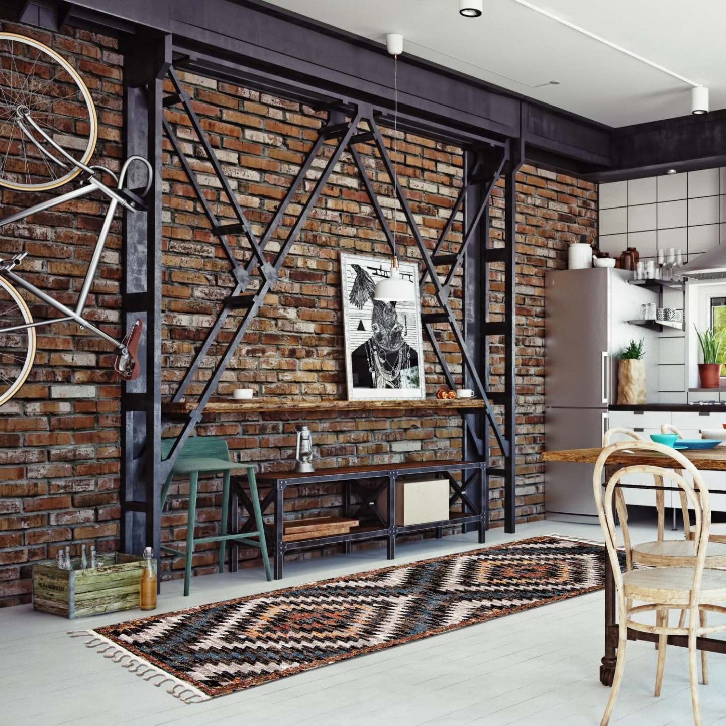 Tapis multicolore Vera Sun – 2'7 x 8'4| Tapis Vera Sun multicolore - 2 pi 7 po x 8 pi 4 po|D86FZYCD