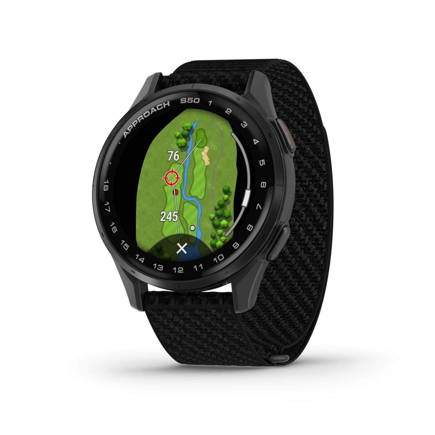 Garmin Approach S50 Amoled Montre Connectée de Golf - Gps, 43 000 Parcours Préchargés | Lunette en Aluminium Ardoise