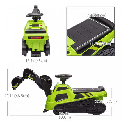 Aosom 3 En 1 Excavatrice Bulldozer Rouleau Compresseur, Pas De Puissance Jeu De Simulation De Construction Avec Musique,|Aosom 3 En 1 Voiture De Construction Pour Enfants, Sans Puissance, Jeu De Simulation Avec Musique, P