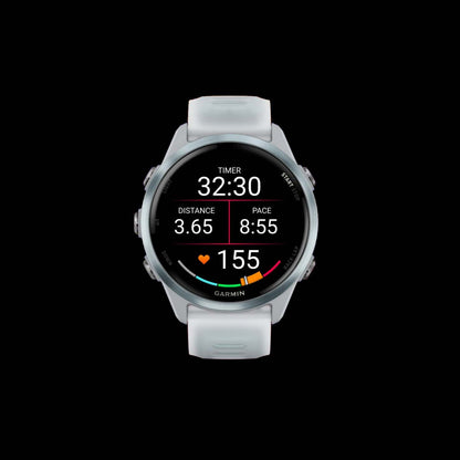 Garmin Forerunner 570 Montre intelligente 42mm, Amoled, Aluminium bleu nuage, Pierre blanche/bleue, Suivi GPS de course, Fitness, Batterie de 10 jours