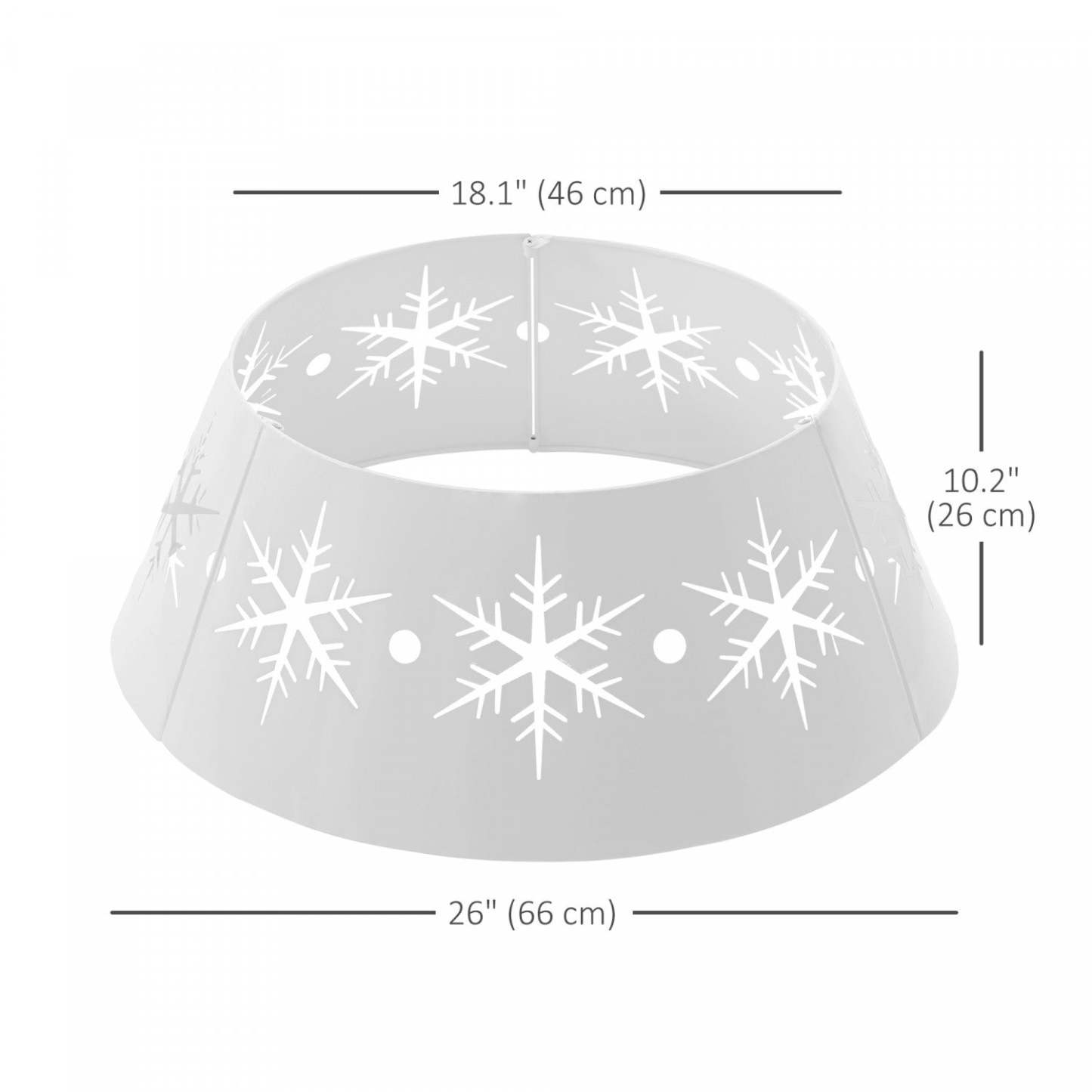 Homcom 26 Col De Sapin De Noël Avec Motifs De Flocons De Neige Creux Pour La Maison|Homcom 26 Christmas Tree Collar With Hollow Snowflake Patterns For Home