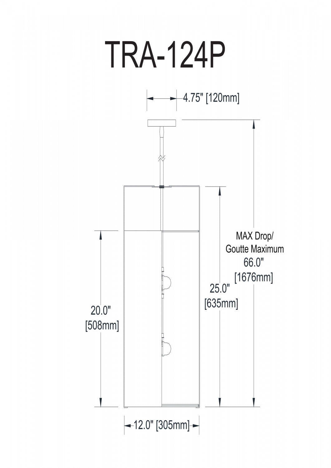 Luminaire suspendu Trapezoid de Dainolite avec abat-jour cylindrique noir qui diffuse la lumière, tissu blanc et 4 ampoules